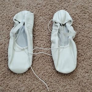 Bloch white leather ballet slippers